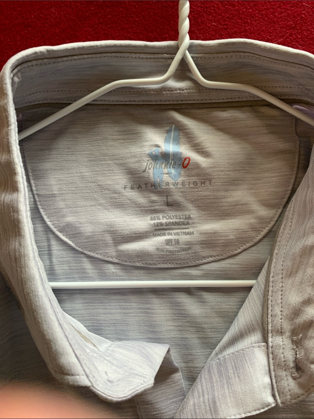 johnnie-O Light Heather Gray Featherweight Button-Down